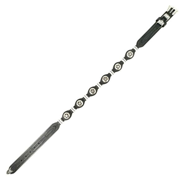 Ranger Belt Co. Brown Leather Hand Tooled Star Conchos Western Rodeo Belt Sz 34 - Picture 1 of 13